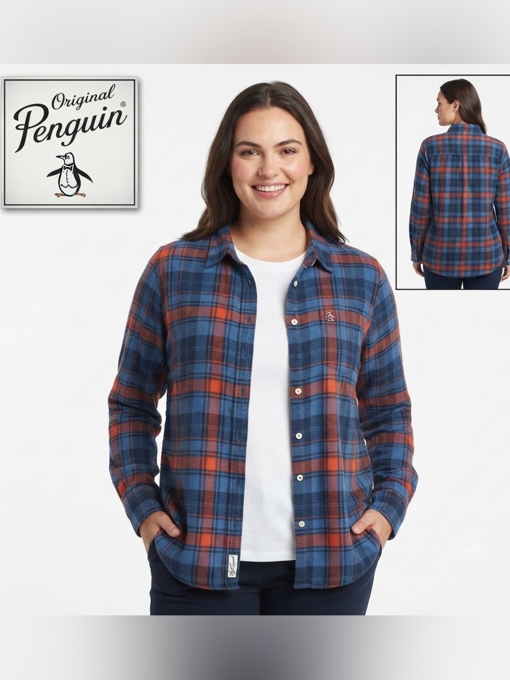 Original Penguin Plaid Button Up Shirt Large